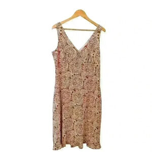 Vintage Y2K Kathie Lee Paisley Midi Dress Slip Fairy Romantic Whimsigoth Size 16